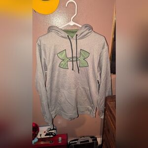 Under Armour Gray and Green Men's Hoodie